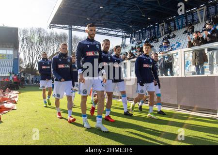 INGRESSO SQUADRA SPAL - PISA CAMPIONATO CALCIO SERIE B 2021-2022 Stockfoto