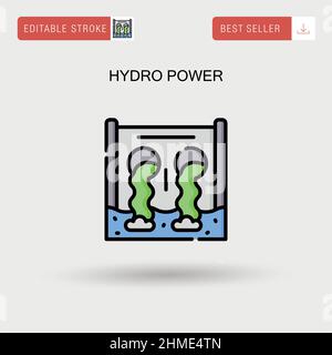 Einfaches Vektorsymbol für Hydro Power. Stock Vektor