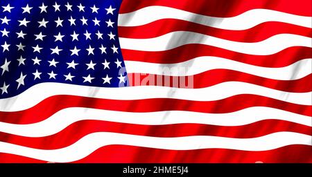 Die Sterne und Streifen - die Flagge der Vereinigten Staaten von Amerika Stockfoto