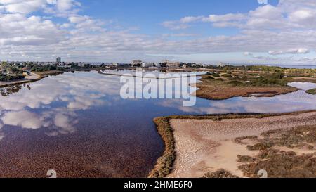 Salzsee SA Vall, Colònia de Sant Jordi, ses Salines, Mallorca, Balearen, Spanien Stockfoto