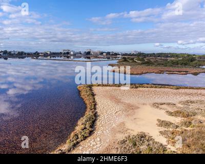 Salzsee SA Vall, Colònia de Sant Jordi, ses Salines, Mallorca, Balearen, Spanien Stockfoto