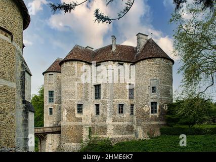 Französisches Schloss Harcourt Stockfoto