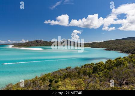 Whitehaven Beach. Zu einem der besten Reiseziele gewählt. Whitsundays Australien. Whitsunday Islands, Queensland. Segelurlaub. Stockfoto