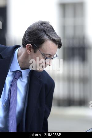 Simon Clarke MP (Con: Middlesbrough South and East Cleveland) Chief Secretary to the Treasury, in Downing Stree, Januar 2022 Stockfoto