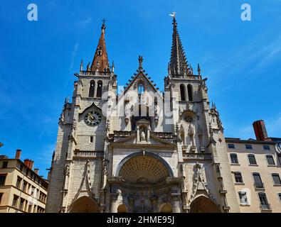 Saint-Nizier Kirche im Stadtzentrum. Lyon, Frankreich Stockfoto