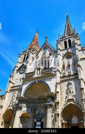 Saint-Nizier Kirche im Stadtzentrum. Lyon, Frankreich Stockfoto