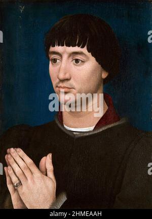 Porträt von Jean Gross von Rogier van der Weyden und Workshop (ca. 1399-1464), Öl auf Tafel, c.. 1460-64 Stockfoto