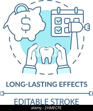 Langlebige Effekte türkisfarbenes Konzept Symbol Stock Vektor