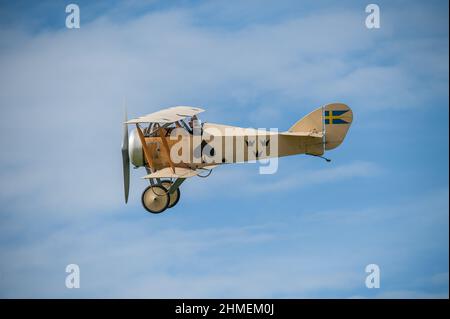 Göteborg, Schweden - 29 2010. August: Tummelisa Ö 1 (Replik) auf der Göteborg Aero Show. Stockfoto