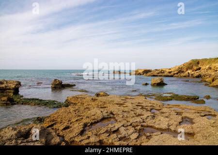 Wunderschöne Wolken über dem Mittelmeer Stockfoto