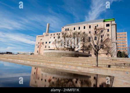 Oklahoma City National Memorial, Oklahoma, USA. Die Gedenkstätte und das Museum ehren die Opfer, Überlebenden und alle, die vom Bombenanschlag in Oklahoma City betroffen sind. Stockfoto