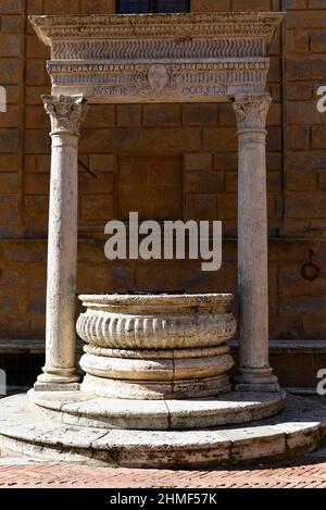 Pienza, Val d ' Orcia, Orcia-Tals, UNESCO-Weltkulturerbe, Provinz Siena, Toskana, Italien Stockfoto