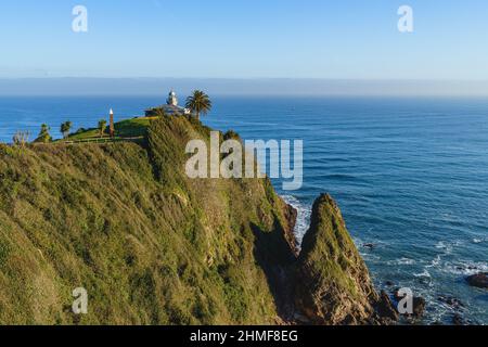 Leuchtturm der Stadt Candas, in Asturien, Spanien Stockfoto