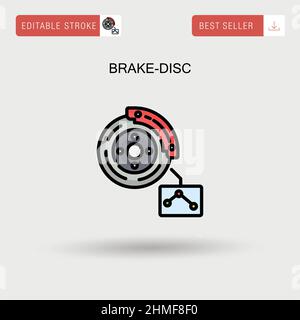 Einfaches Vektor-Symbol für Bremsscheibe. Stock Vektor