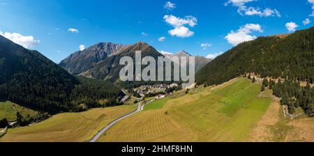 Stubaier Alpen, Bergsteigerdorf Sankt Sigmund im Sellrain, Tirol, Österreich Stockfoto