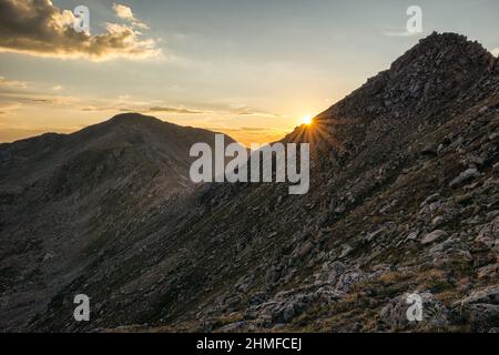 Sonnenuntergang in der Hunter-fryingpan Wilderness Stockfoto