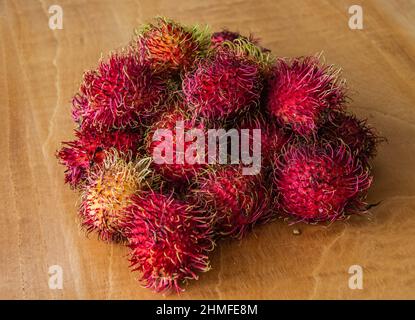 Rambutans in Antigua, Guatemala Stockfoto
