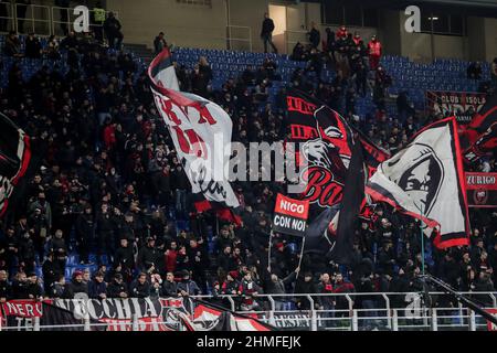 Mailand, Italien. 09th. Februar 2022. Coppa Italia-Spiel zwischen AC Milan und SS Lazio am 09. Februar 2022 im Giuseppe Meazza-Stadion in Mailand, Italien Quelle: Independent Photo Agency/Alamy Live News Stockfoto