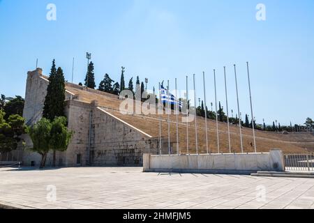 Das Panathenaic Stadion an einem Sommertag in Athen, Griechenland Stockfoto