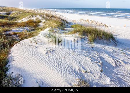 St. Saint Augustine Beach Florida, Atlantischer Ozean natürliche Dünen Landschaft Sand Stockfoto