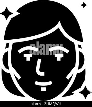Mode Make-up Glyphe Symbol Vektor Illustration Stock Vektor
