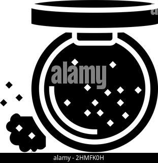 Abbildung des Symbols „Powder Cosmetic Glyph“ Stock Vektor