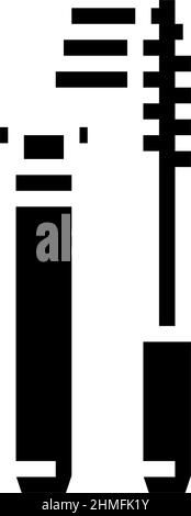 mascara kosmetische Glyphe Symbol Vektor Illustration Stock Vektor