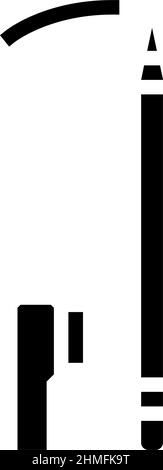 Augenbraue Kosmetologie Accessoire Glyphe Symbol Vektor Illustration Stock Vektor