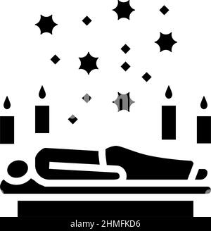 Abbildung des Symbols „Spa Treatment Glyph“ Stock Vektor