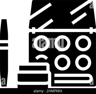 Vektorgrafik für Symbole für kosmetische Sets Stock Vektor