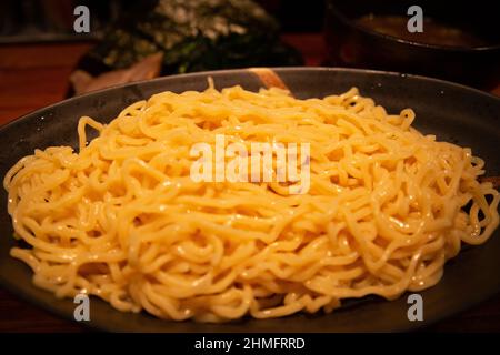 Nudeln für Tsukemen Ramen in Tokio Stockfoto