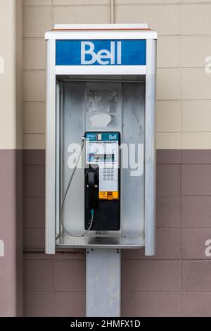 Ottawa, Kanada - 16. Oktober 2021: Öffentliche Bell-Telefonzelle Stockfoto