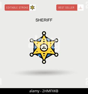 Sheriff einfaches Vektorsymbol. Stock Vektor