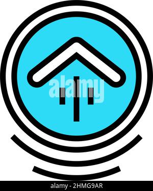 Vektordarstellung für Symbole mit nach oben zeiligem Bildlauf Stock Vektor