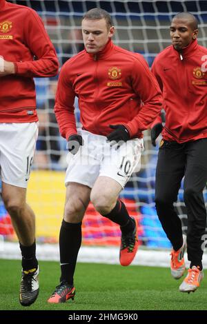 Bild zeigt: Wayne Rooney 2012 Wayne Rooney von Manchester United gegen Chelsea in Aktion während des Barclays Premier League-Spiels zwischen Manchester Uni Stockfoto