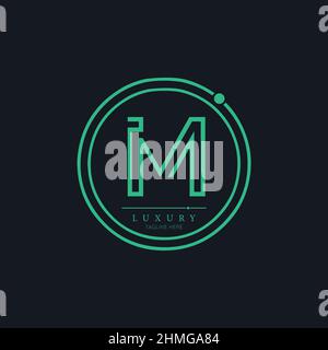 IM Alphabet abstrakt Anfangsbuchstaben Logo minimal Design Vektor Vorlage Stock Vektor