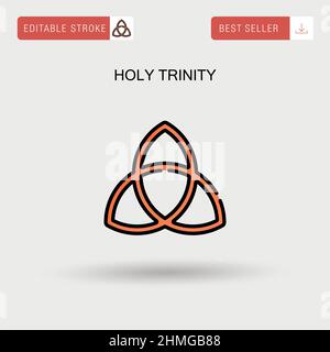 Einfache Vektor-Ikone der Heiligen dreifaltigkeit. Stock Vektor
