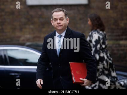 Nigel Adams, Staatsminister (Minister ohne Portfolio), in der Downing Street. Stockfoto