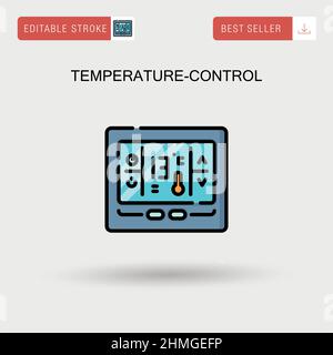 Einfaches Vektorsymbol für Temperaturregelung. Stock Vektor