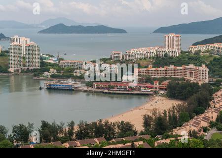 Beach Village und Tai Pak Beach, DBay Plaza, La Costa und La Vista, Discovery Bay, Lantau Island, Hongkong, 2008 Stockfoto