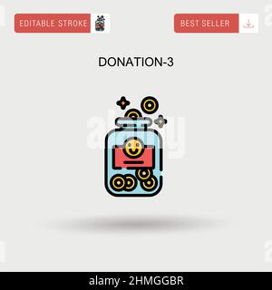 Spenden-3 einfaches Vektor-Symbol. Stock Vektor