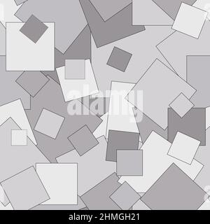 Vektor geometrische nahtlose Muster mit Quadraten und Linien Stock Vektor