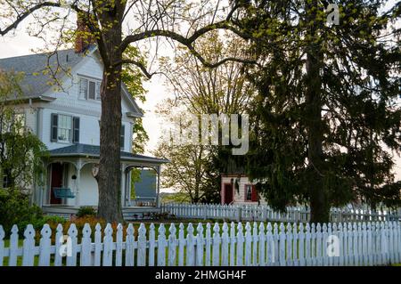 Viktorianisches Haus am Tred Avon River in Oxford, Maryland. Stockfoto