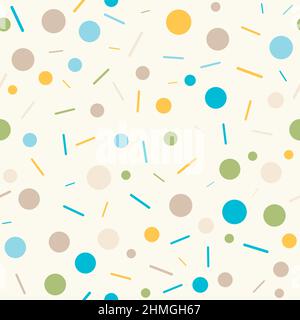 Vektor abstraktes nahtloses Muster mit Kreisen und Linien. Stock Vektor