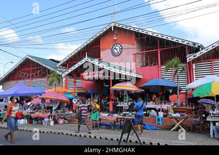 Central Market, Jeremie Street, Castries, Saint Lucia, Windward Islands, Kleinere Antillen, Westindien, Karibisches Meer Stockfoto