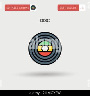 Disc Simple Vector-Symbol. Stock Vektor