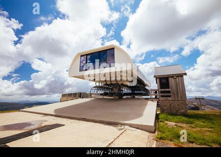 Mt Buller Ski Lift in Australien Stockfoto