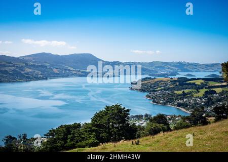 Wunderschöne Landschaft der Otago Halbinsel, Neuseeland Stockfoto