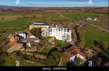 Hotel und Casino Schloss Berg in Perl-Nennig, Obermosel, Saarland, Deutschland Stockfoto