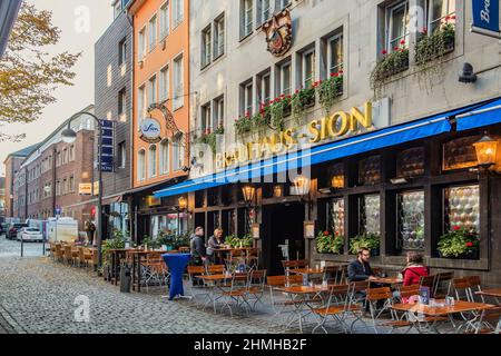 Historische Brauerei Sion in der Altstadt, Köln, Nordrhein-Westfalen, Deutschland Stockfoto